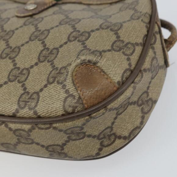 GUCCI GG Supreme Web Sherry Line Bag PVC Beige Gold 89 02 066 Auth 156823 - Picture 9 of 16